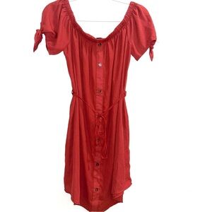 Rue21 Red Button-Down Mini Dress